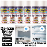 6X Fridge Freezer De Icer Spray 200ml De-Icer